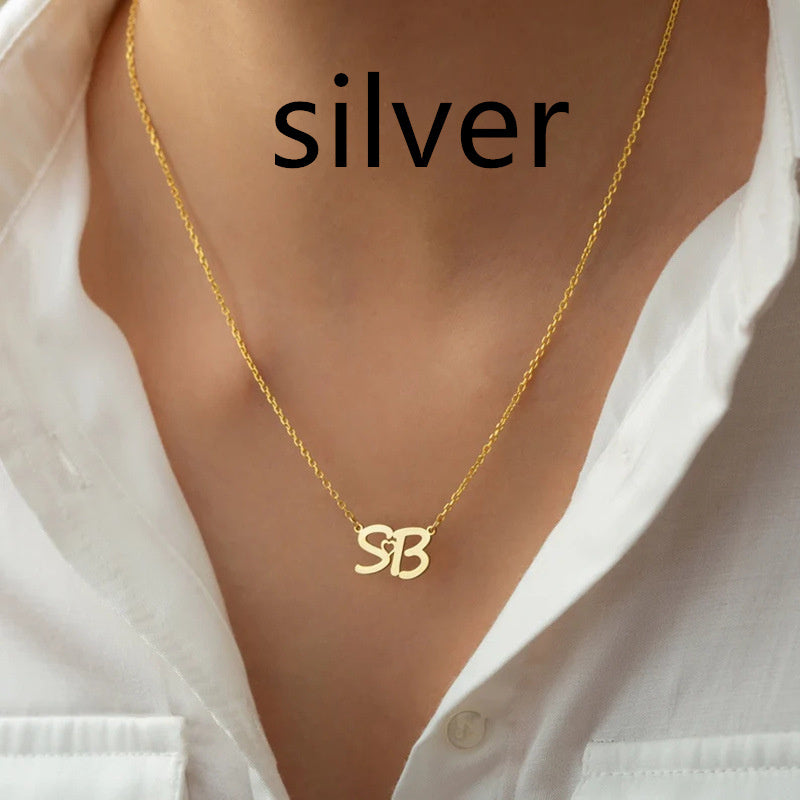 ANELI Custom Letter Pendant Necklace