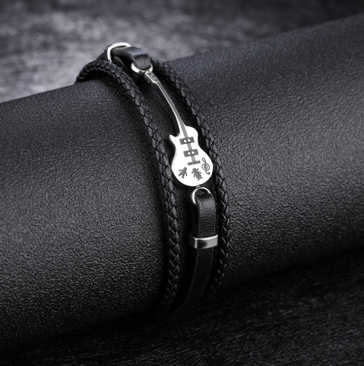 Engraved Rope Chain Bracelet
