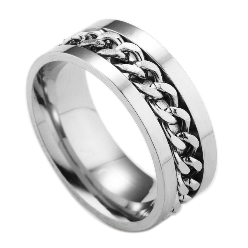 Spinner Ring Men's Titanium Steel