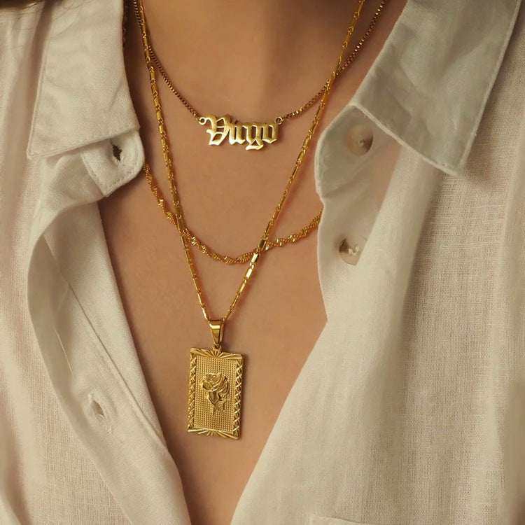 ROSELY Plate Pendant Necklaces