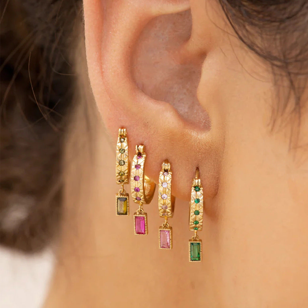 LUZIA Square Drop Earrings