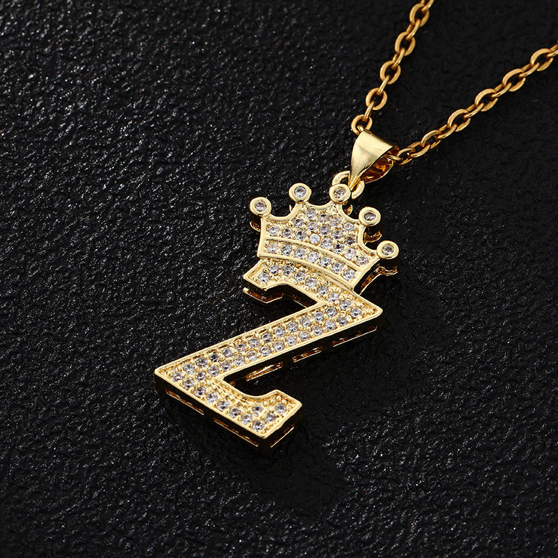 Alphabet Crown Necklace