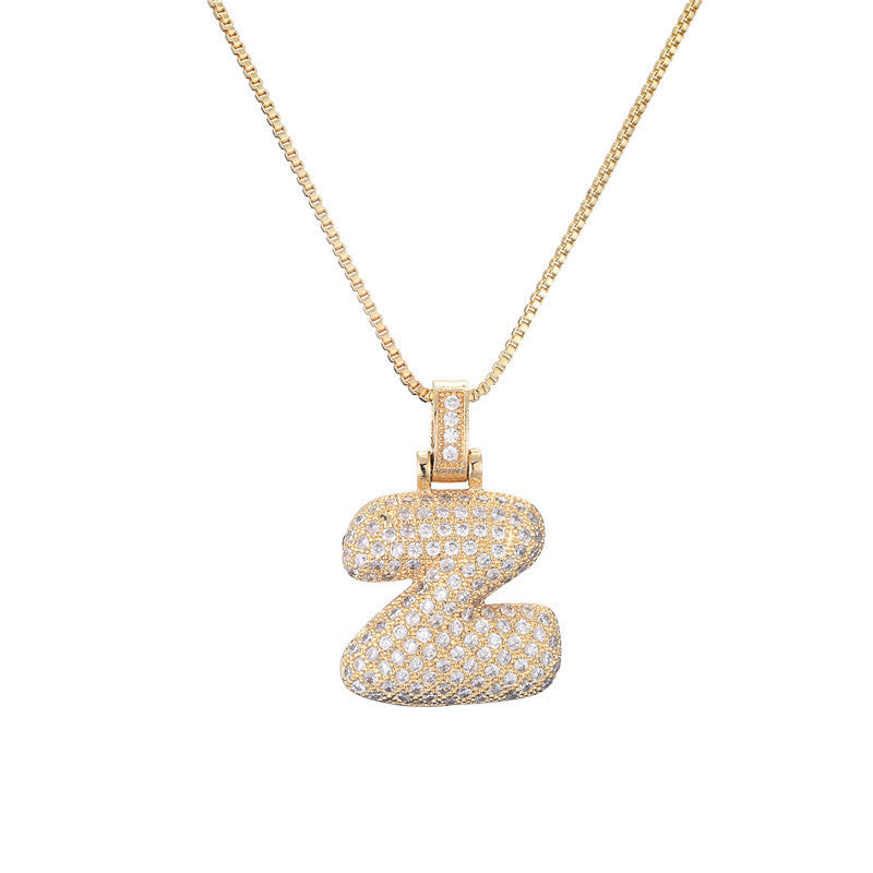 YEMA Letter Pendant Necklace