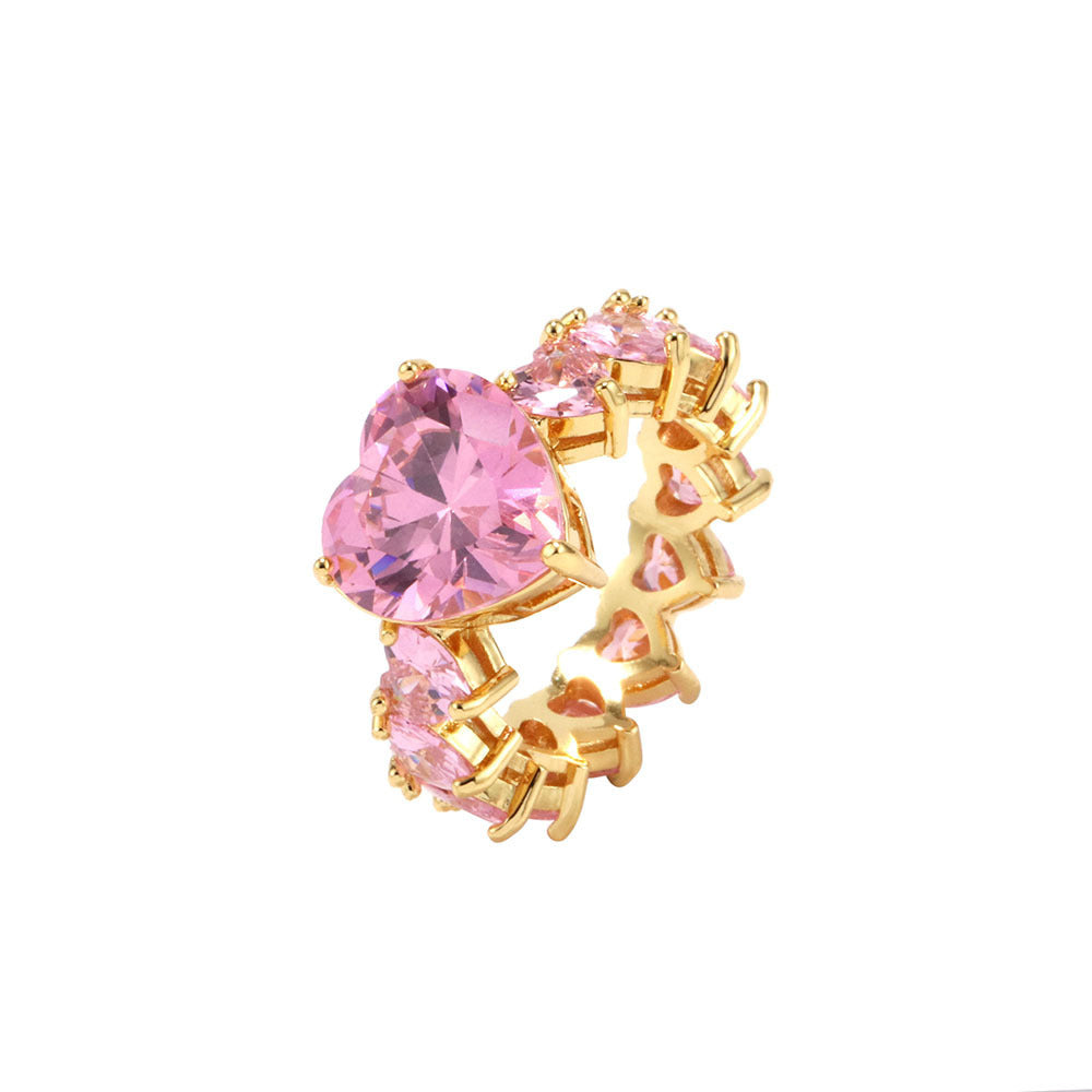 ICY Heart Zircon Ring