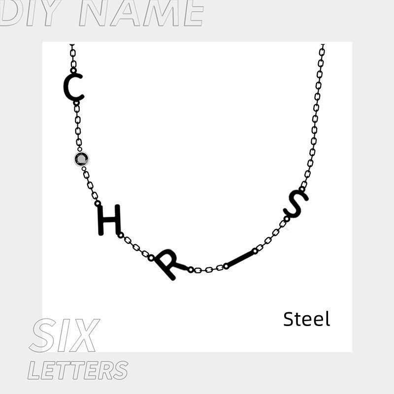 Stainless Steel 26 Alphabet Name Necklace