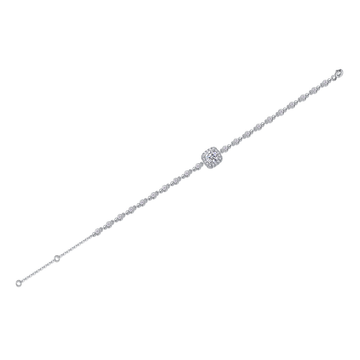 KIMS Moissanite, S925 Silver-plated Platinum