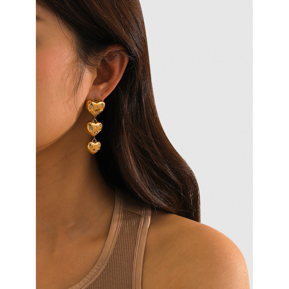 JAZMIN heart Star Earring
