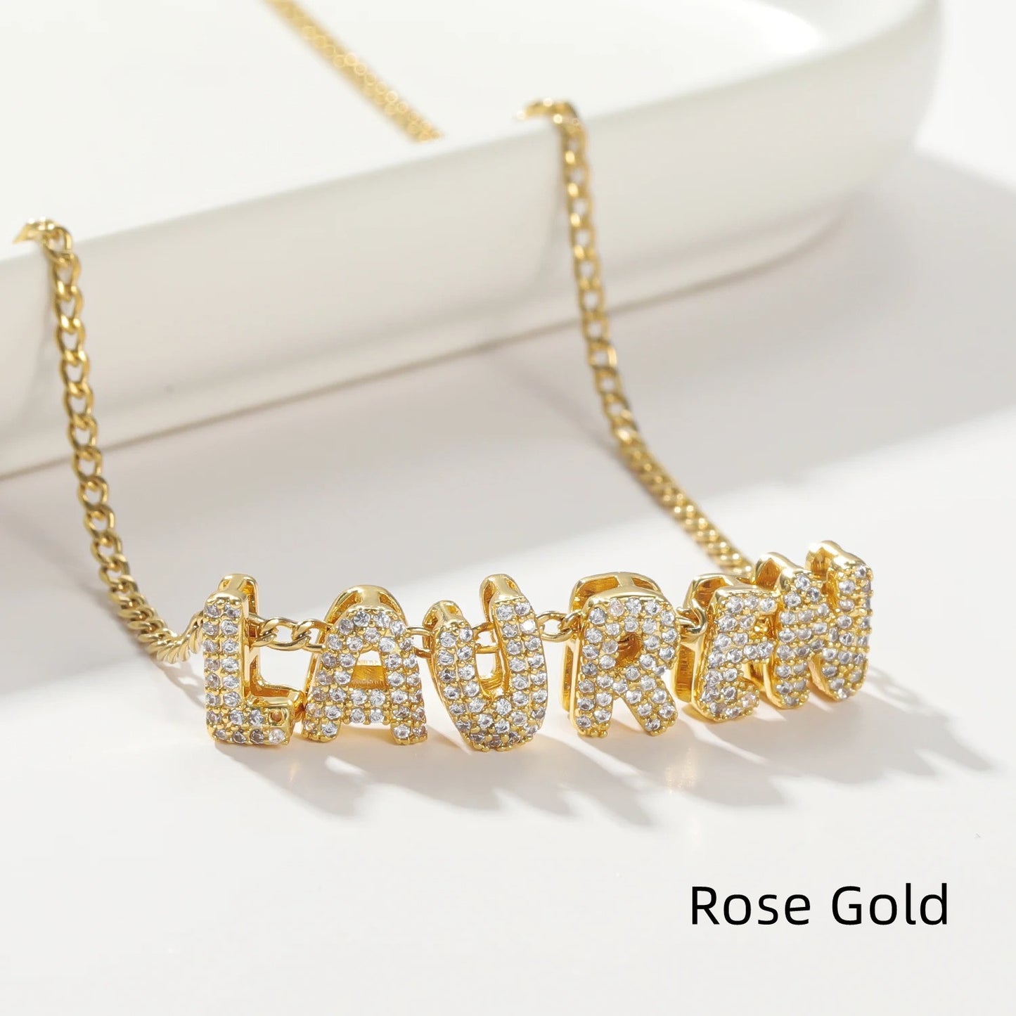 Personalised Crystal Bubble Name Necklace