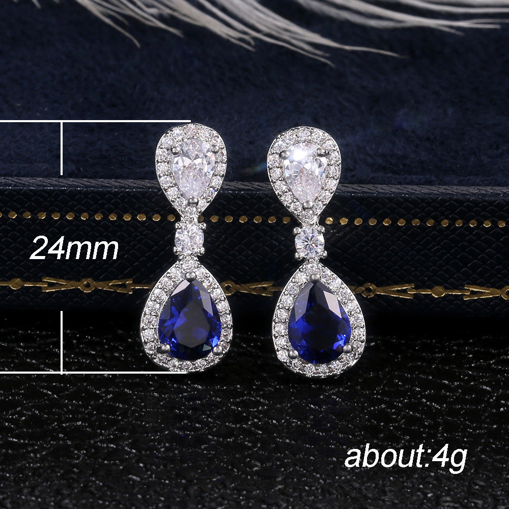 Sapphire Water Drop Earrings