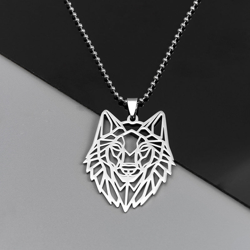 Wolf Head Pendant Necklace