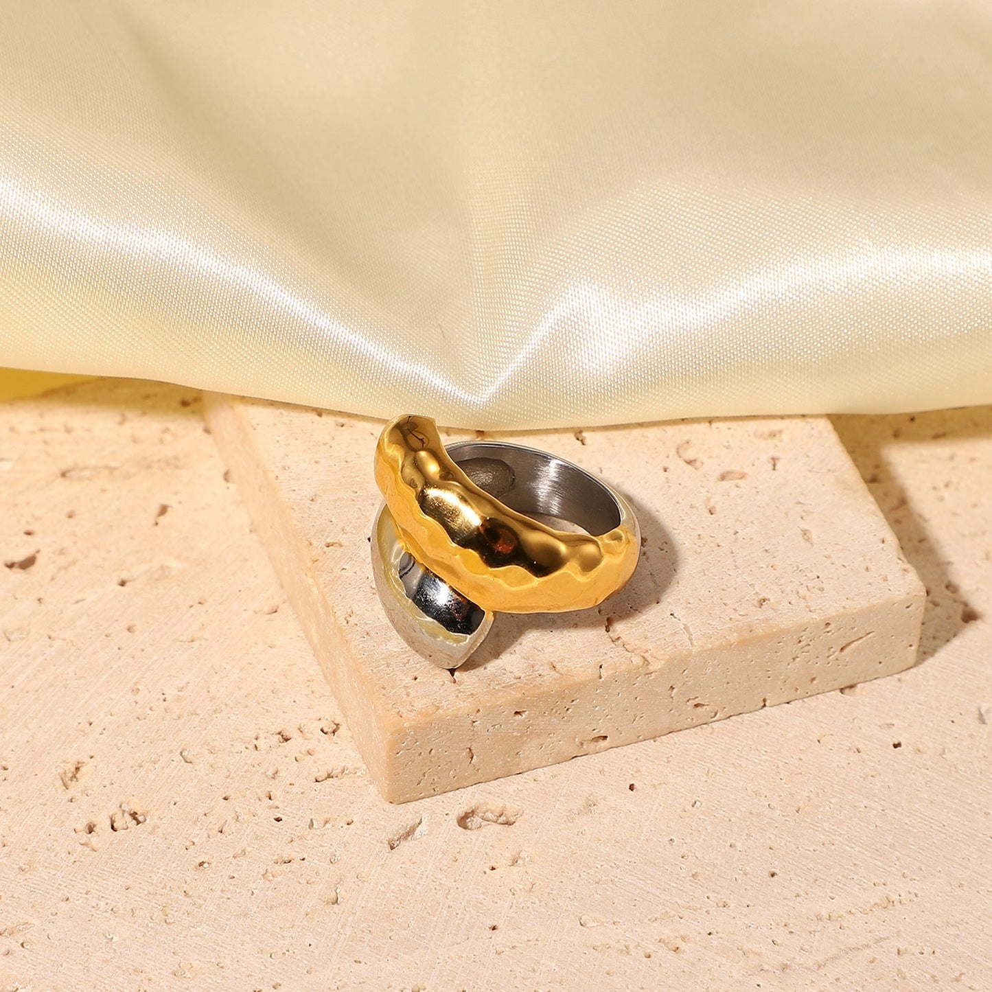 Cross Ring Gold/Silver - KAYLUZ LTD