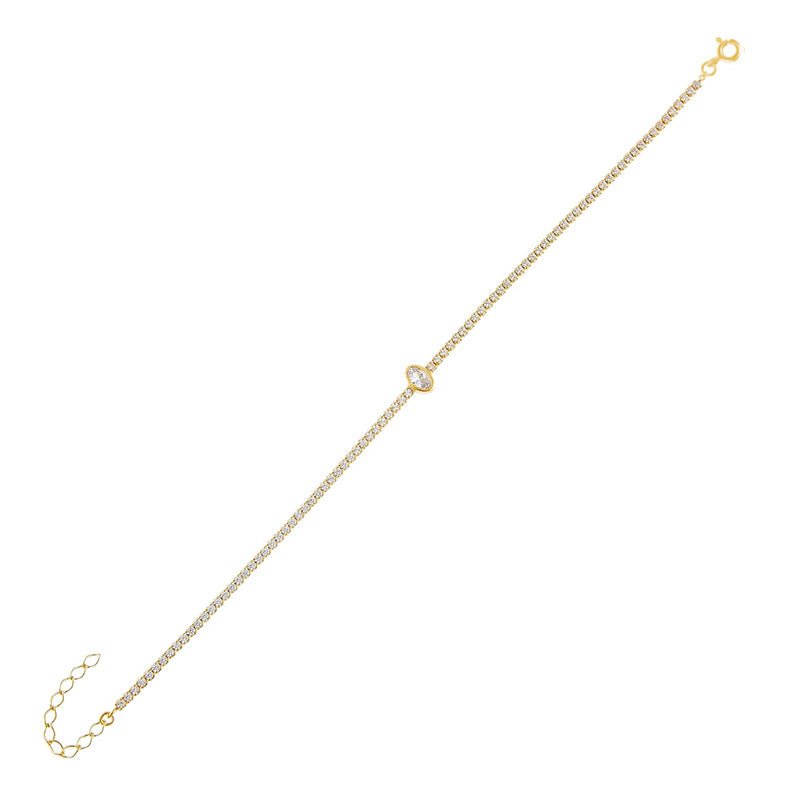 Diamond Tennis Chain Bracelet - KAYLUZ LTD