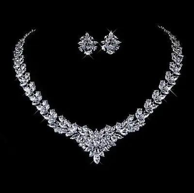 ENISSA Flower Stud Necklace Set - KAYLUZ LTD