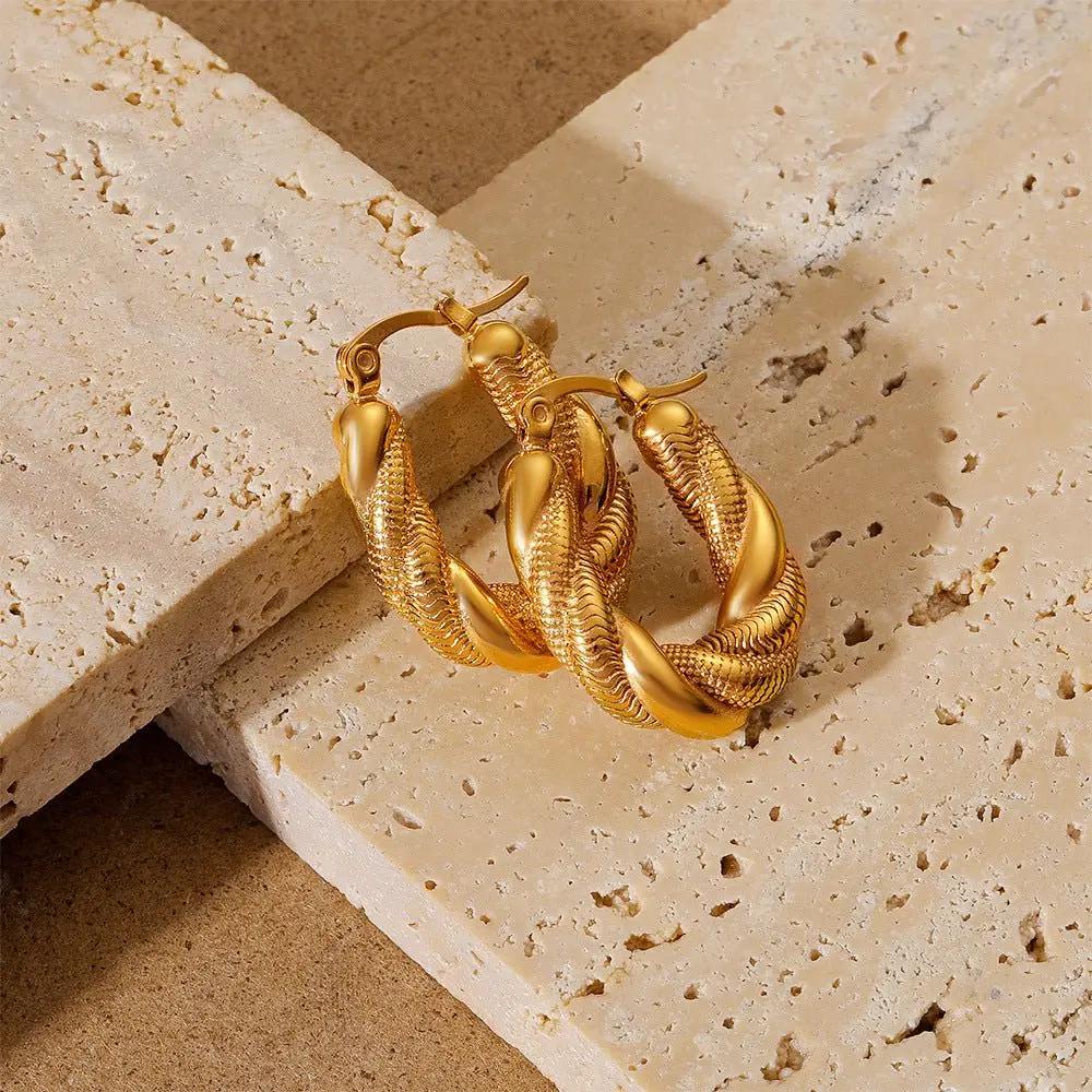 FINES Twist Dough Earrings - KAYLUZ LTD
