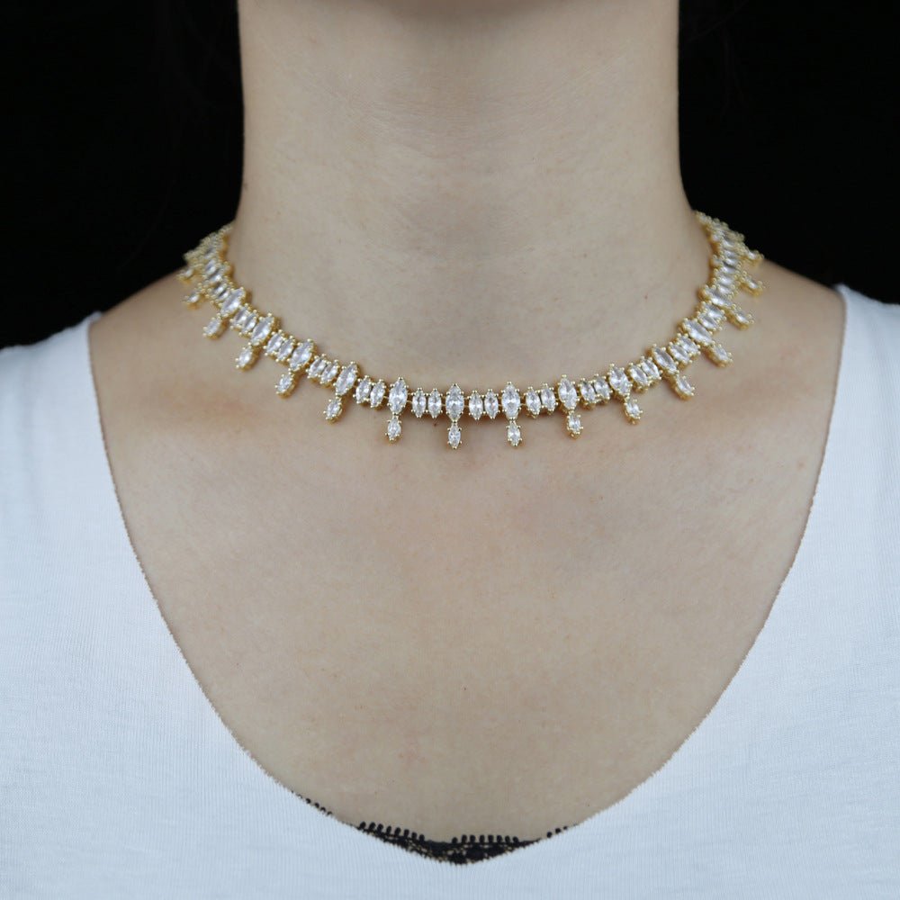 Necklace Horse Eye Zircon Tennis Chain Ladies - KAYLUZ LTD