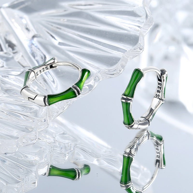Opal Huggie Green Earrings - KAYLUZ LTD