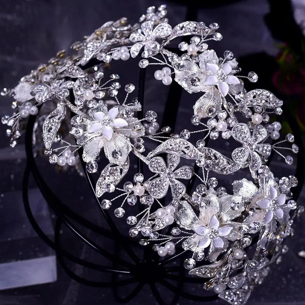 TAYNA Bridal Tiara Luxury Headband - KAYLUZ LTD