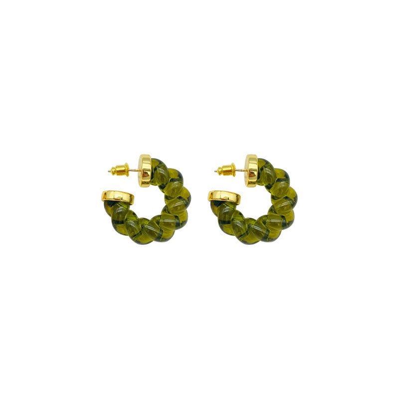 Twist Resin Earrings - KAYLUZ LTD