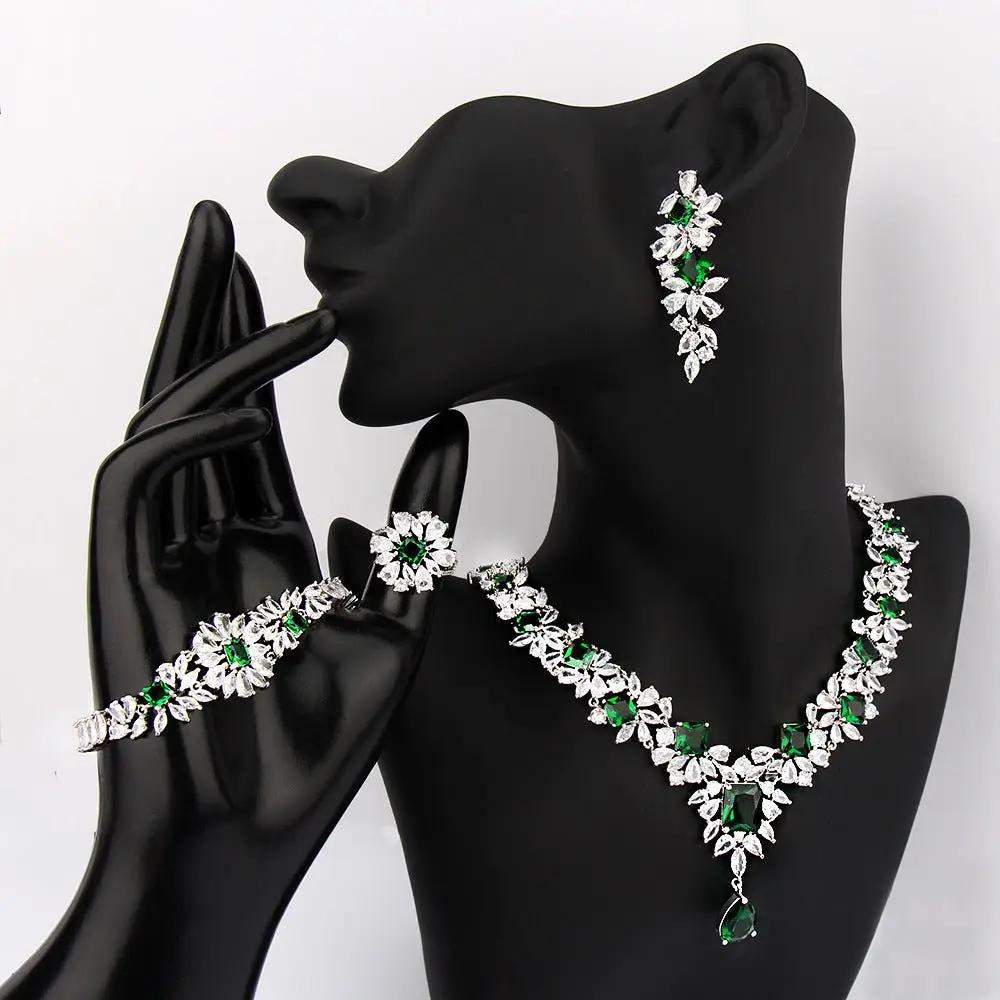 ZELIA Bridal Zircon Four Pieces Set - KAYLUZ LTD