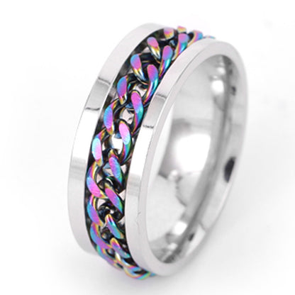 Spinner Ring Men's Titanium Steel