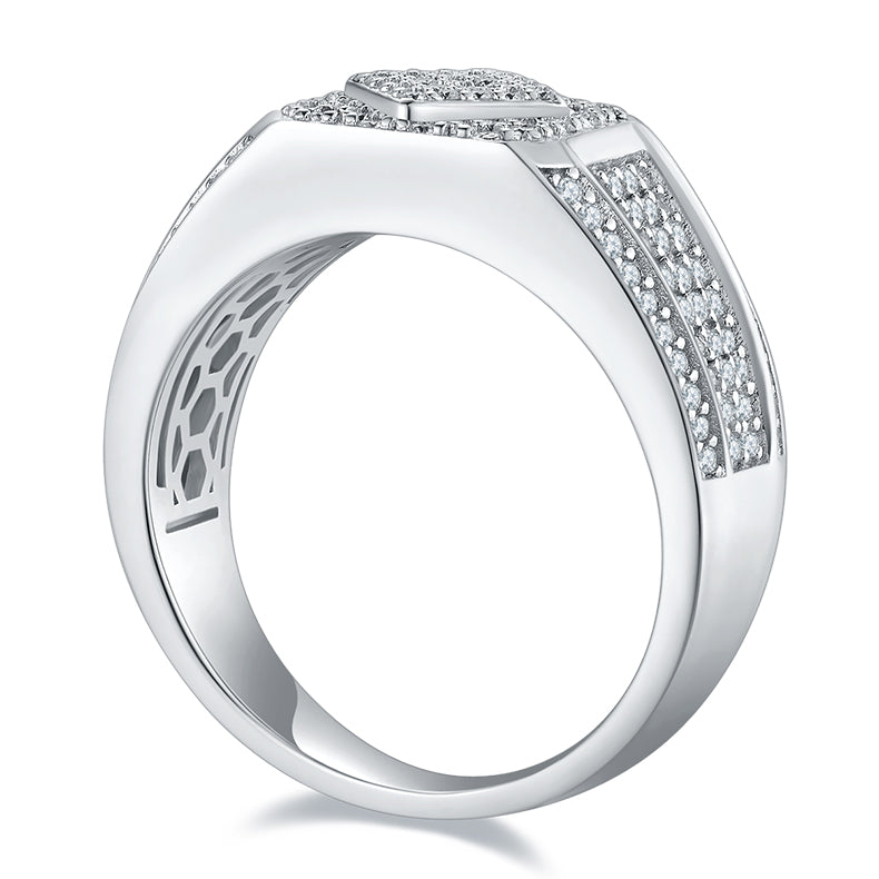 The Titan  Moissanite Silver Ring