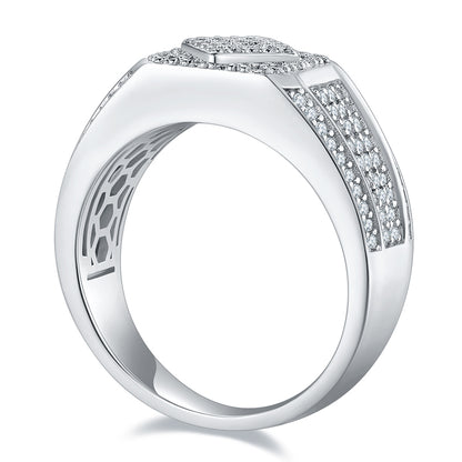 The Titan  Moissanite Silver Ring