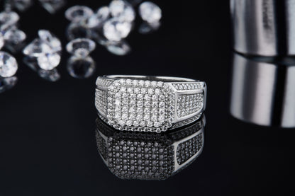 The Vanguard  Moissanite  Silver Ring