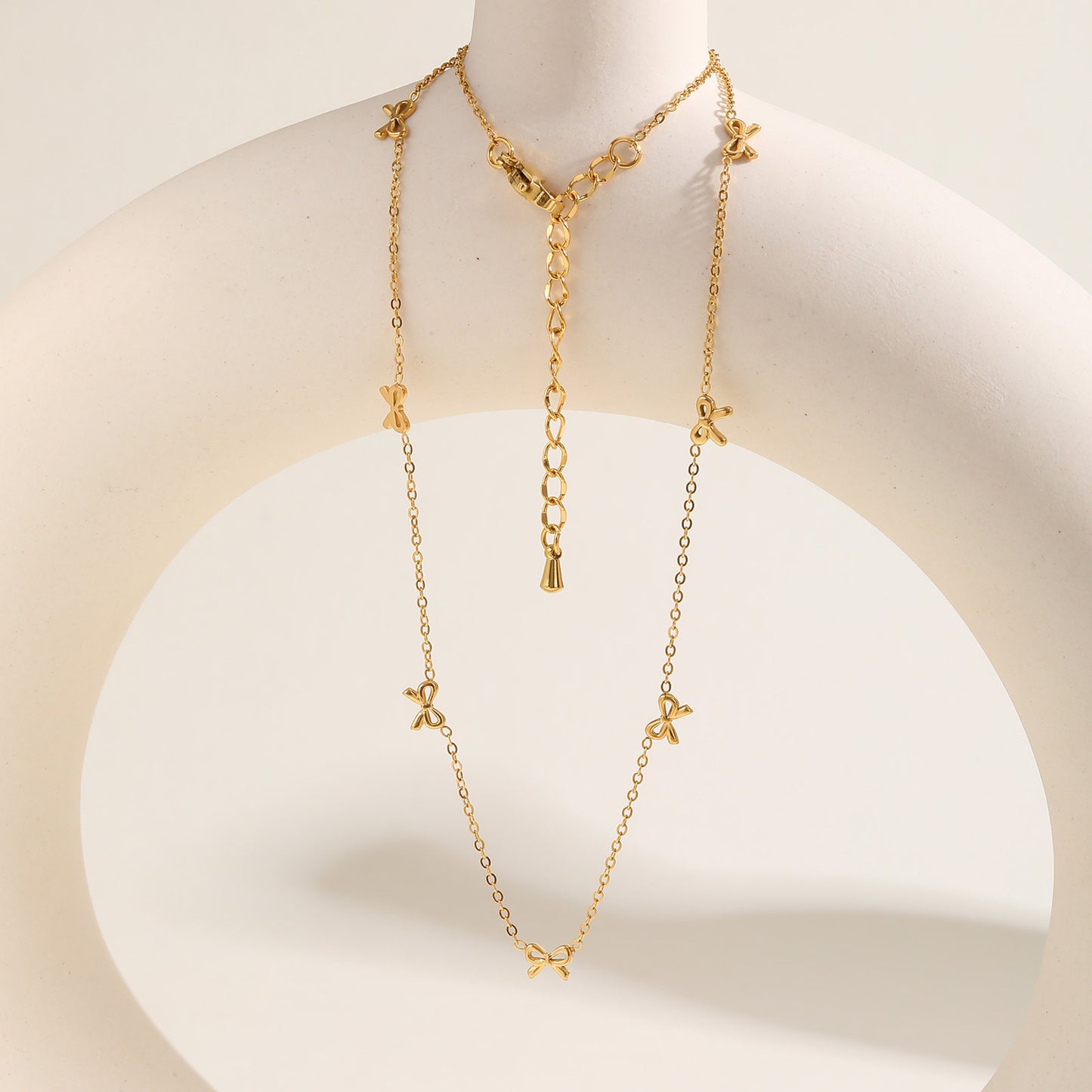 Bella Bow Charm Necklace