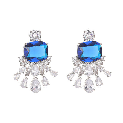 Zircon Square Eardrop