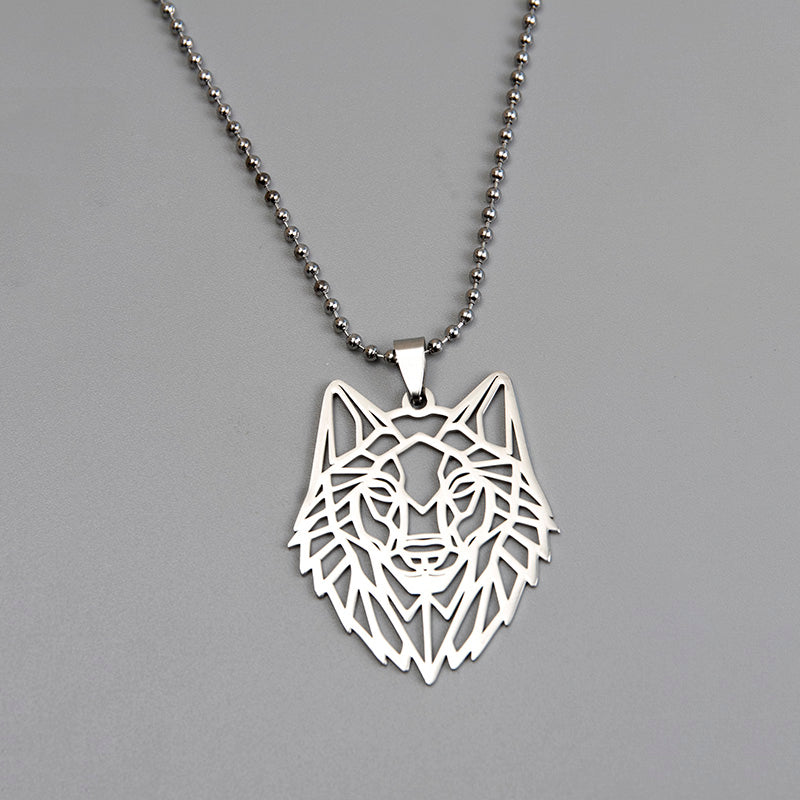 Wolf Head Pendant Necklace