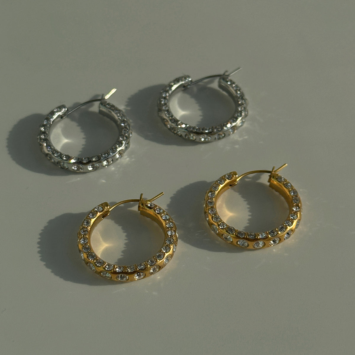 GULIA Zircon Hoop Earrings - view 6