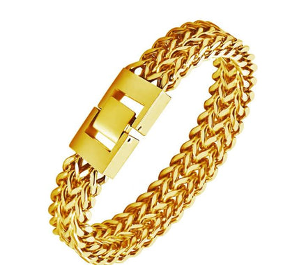 Double-Layer Chain Bracelet  Stainless Steel