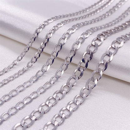 Curb Chain Necklace 925 Sterling Silver