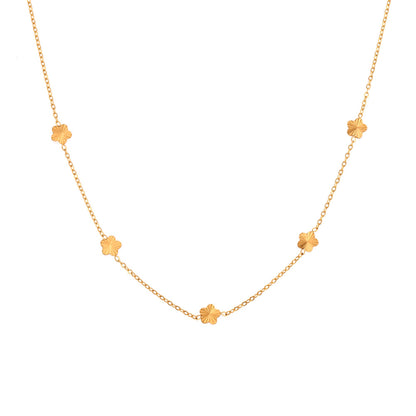 Ins Fashion Simple And Light Luxury Clavicle Chain Jewelry Stainless Steel Plated 18K