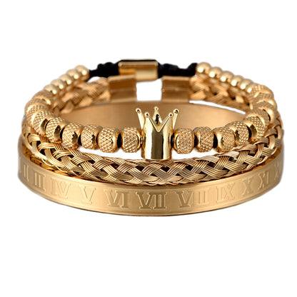 Roman Crown Charm Bracelet