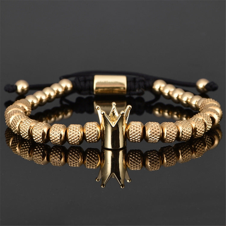 Roman Crown Charm Bracelet