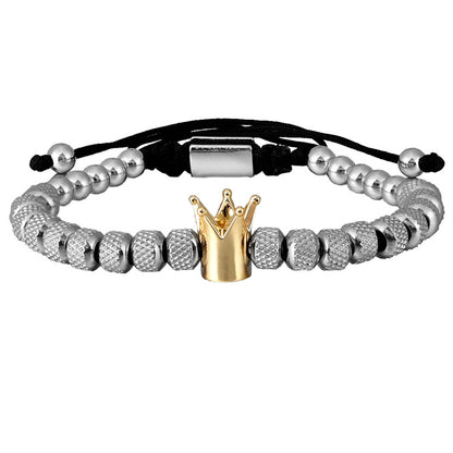 Roman Crown Charm Bracelet