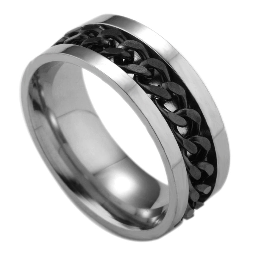 Spinner Ring Men's Titanium Steel
