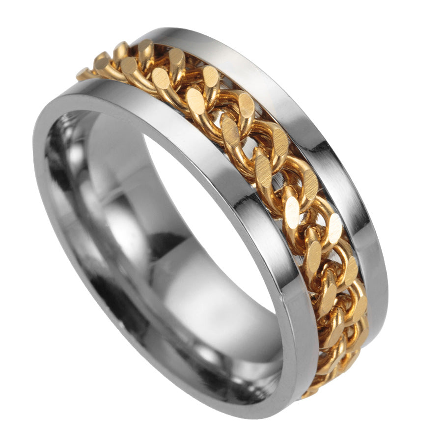 Spinner Ring Men's Titanium Steel