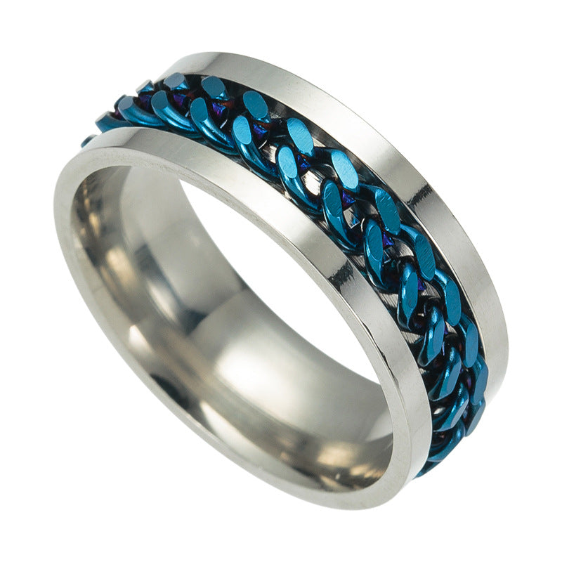 Spinner Ring Men's Titanium Steel
