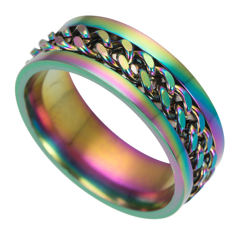 Spinner Ring Men's Titanium Steel