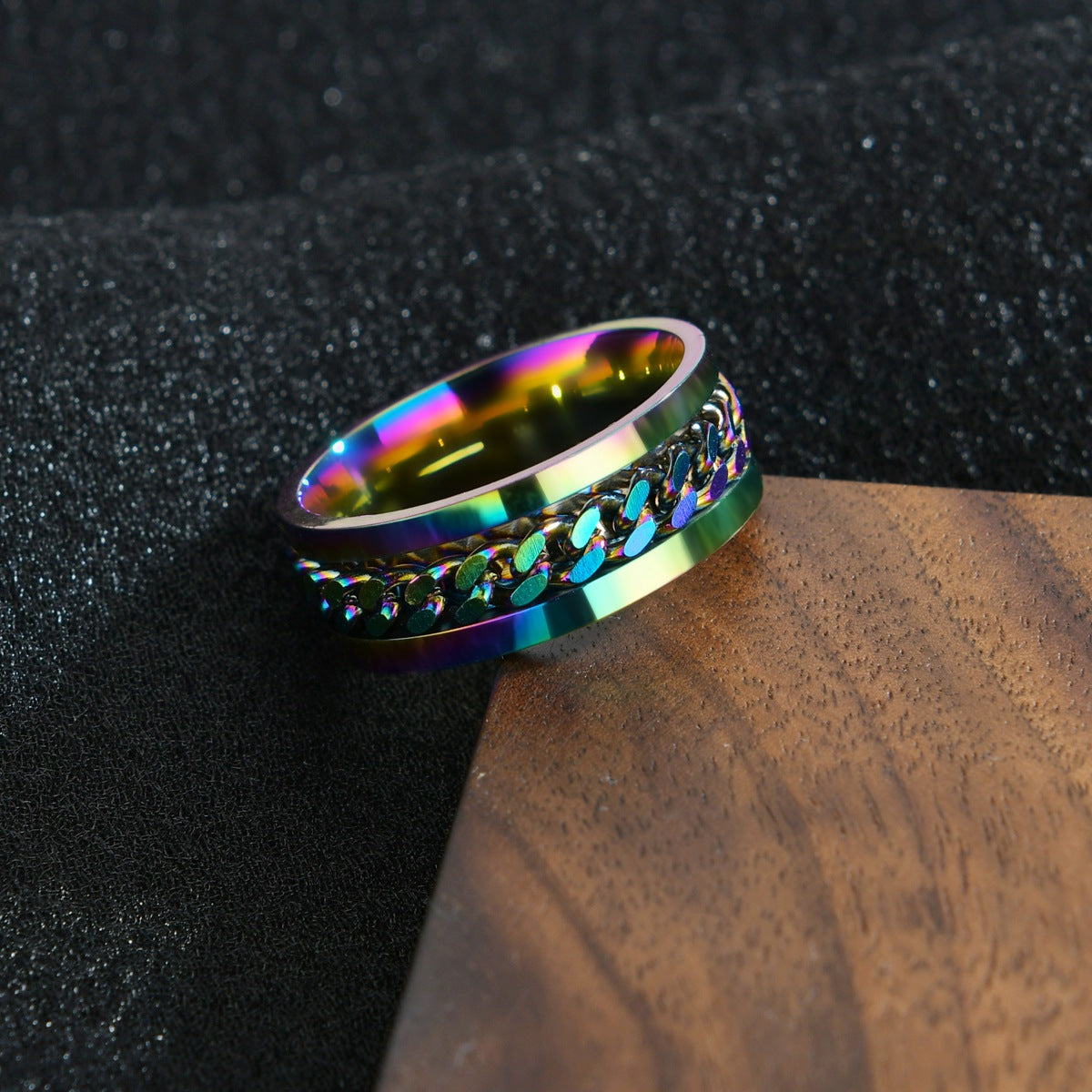 Spinner Ring Men's Titanium Steel