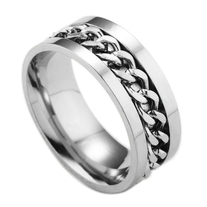 Spinner Ring Men's Titanium Steel