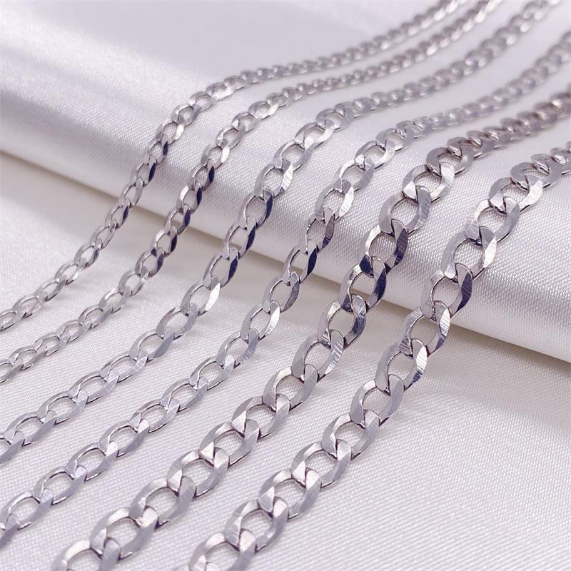 Curb Chain Necklace 925 Sterling Silver