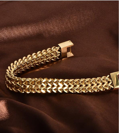 Double-Layer Chain Bracelet  Stainless Steel