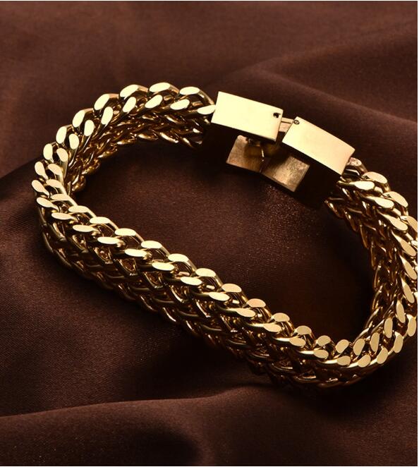 Double-Layer Chain Bracelet  Stainless Steel