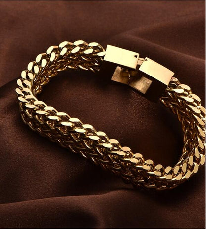 Double-Layer Chain Bracelet  Stainless Steel