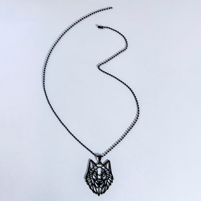 Wolf Head Pendant Necklace