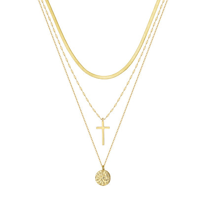 S925 Sterling Silver Cross Pendant Necklace