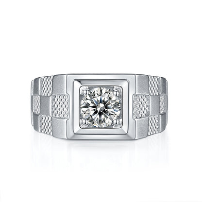 The Atlas 1ct Moissanite Silver Ring